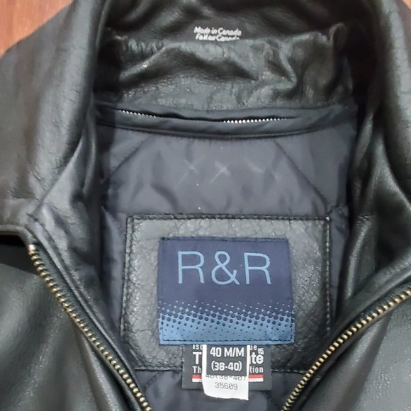 Leather R&R Bomber Style Jacket - Picture 4 of 5
